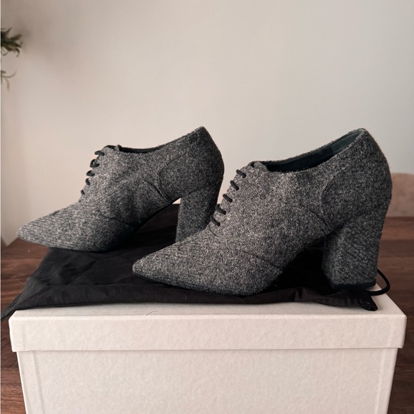 Chanel Wool Lace-up Ankle Booties - Picture 4 of 9